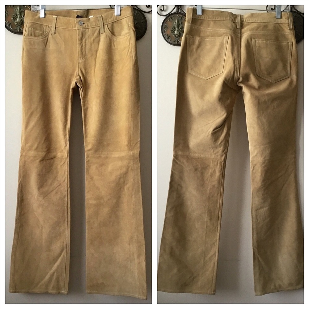 Gap camel-tan suede jeans